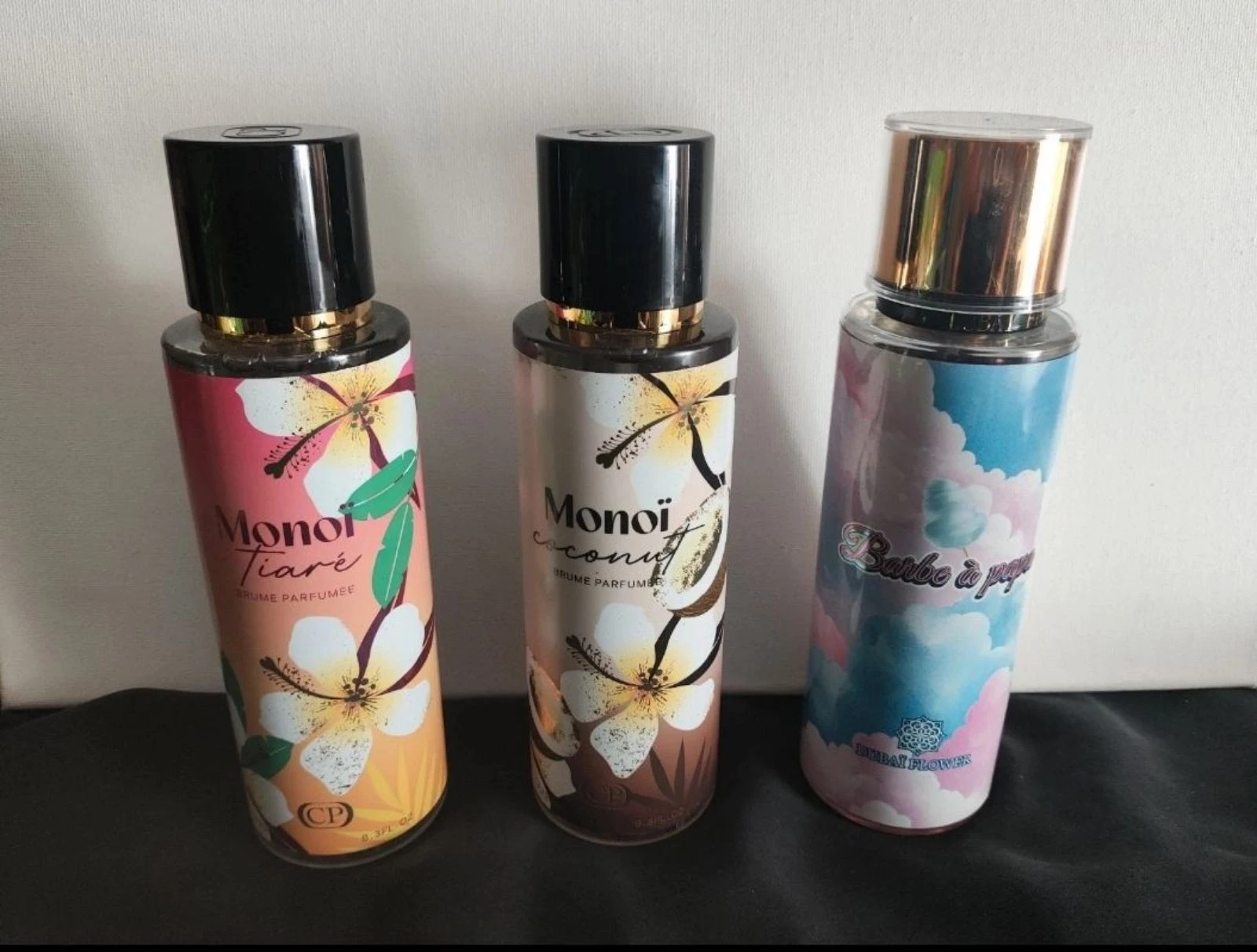 Brume parfumée corps et cheveux 250 ml-
Monoï / Barbe à papa
